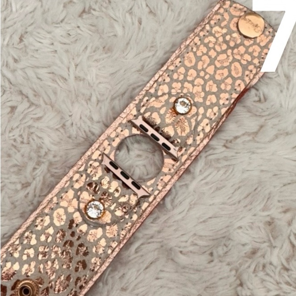 Spark*l Apple Watchband - Cuff Style Leopard Print